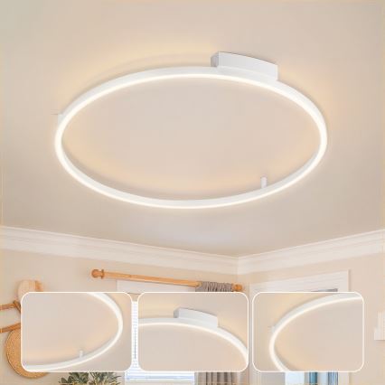 Brilagi - Dimeriuojamas LED lubinis šviestuvas PORTOFINO LED/60W/230V 3000-6000K skersmuo 80 cm balta + nuotolinis valdymas