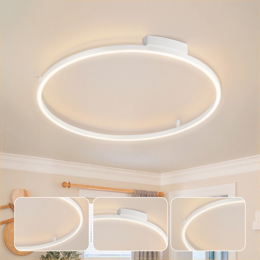 Brilagi - Dimeriuojamas LED lubinis šviestuvas PORTOFINO LED/60W/230V 3000-6000K skersmuo 80 cm balta + nuotolinis valdymas