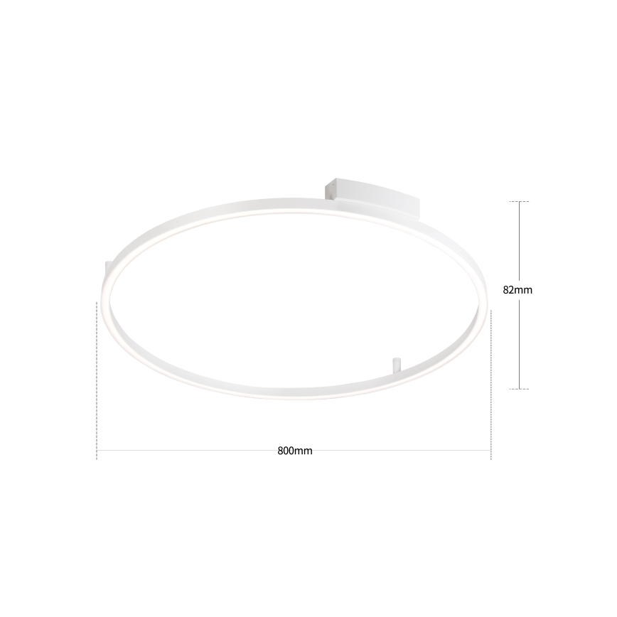 Brilagi - Dimeriuojamas LED lubinis šviestuvas PORTOFINO LED/60W/230V 3000-6000K skersmuo 80 cm balta + nuotolinis valdymas