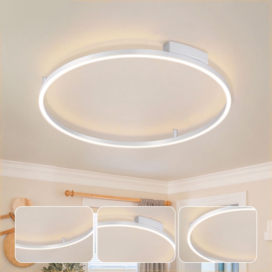 Brilagi - LED reguliuojamas lubinis šviestuvas PORTOFINO LED/60W/230V 3000-6000K Ø 80 cm sidabrinis + nuotolinis valdymas