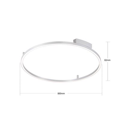 Brilagi - LED reguliuojamas lubinis šviestuvas PORTOFINO LED/60W/230V 3000-6000K Ø 80 cm sidabrinis + nuotolinis valdymas