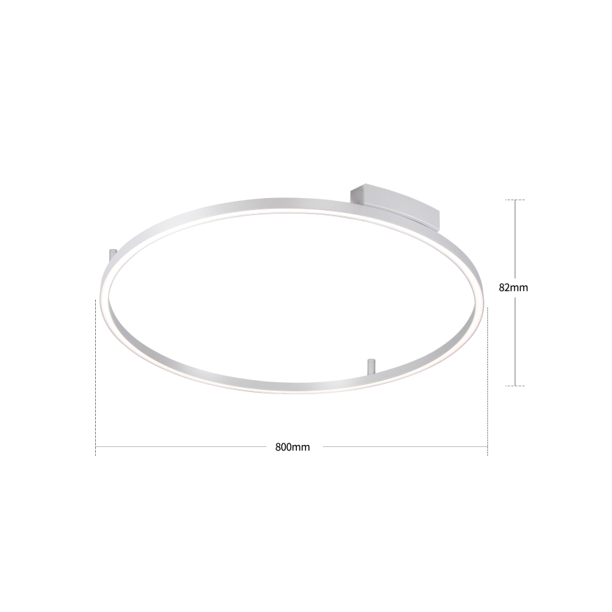 Brilagi - LED reguliuojamas lubinis šviestuvas PORTOFINO LED/60W/230V 3000-6000K Ø 80 cm sidabrinis + nuotolinis valdymas