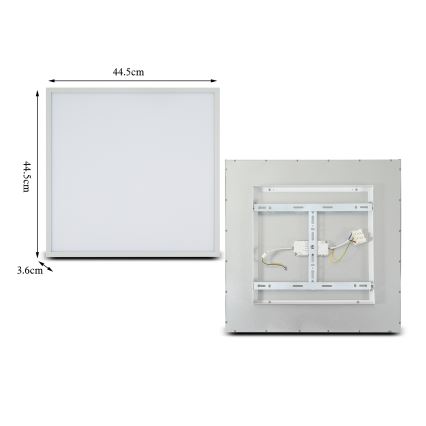 BRILAGI - reguliuojamas LED lubų šviestuvas SLIMFRAME LED/36W/230V 45x45 cm 3000-6000K baltas + su nuotoliniu pultu
