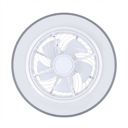 Brilagi - reguliuojamo ryškumo LED lubų šviestuvas su ventiliatoriumi LED/38W/230V 3000-6500K 3000-6500K skersmuo 50 cm pilkas + su nuotoliniu valdymu