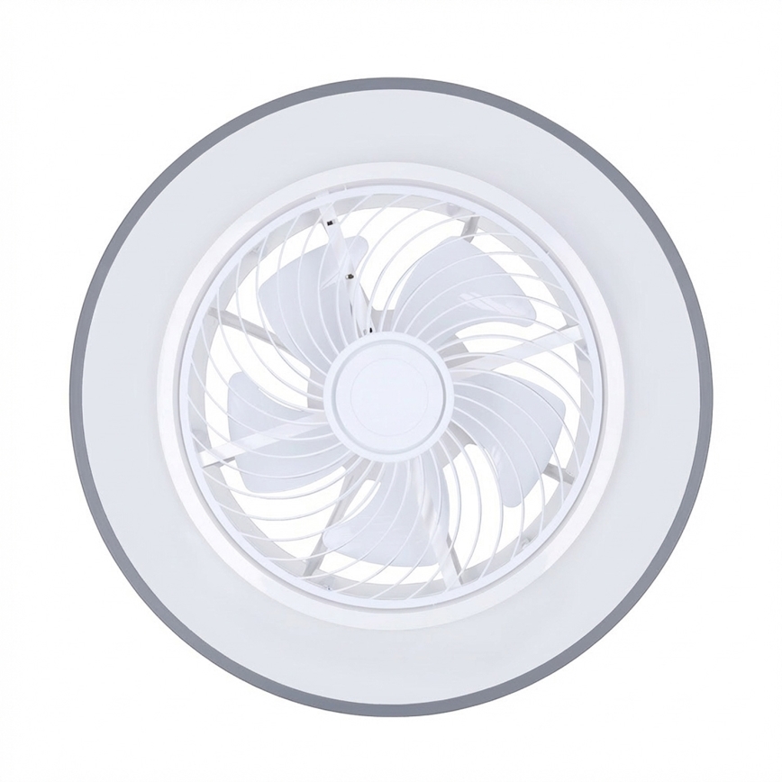 Brilagi - reguliuojamo ryškumo LED lubų šviestuvas su ventiliatoriumi LED/38W/230V 3000-6500K 3000-6500K skersmuo 50 cm pilkas + su nuotoliniu valdymu