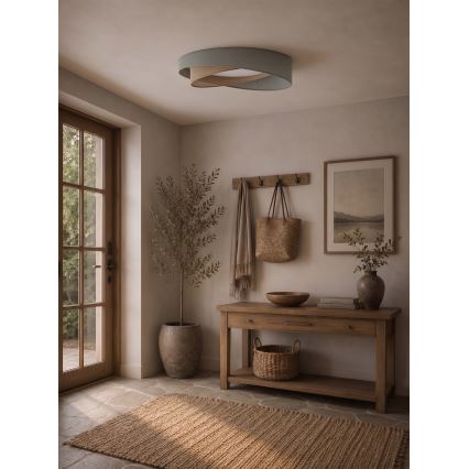 BRILAGI - LED reguliuojamo ryškumo lubinis šviestuvas VELVET TWIST LED/36W/230V 3000-6000K skers. 65 cm Wi-Fi Tuya Beacon žalia/bėžinė + nuotolinio valdymo pultas