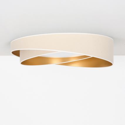 BRILAGI - LED dimeriuojamas lubų šviestuvas VELVET TWIST LED/36W/230V 3000-6000K skers. 65 cm Wi-Fi Tuya Beacon balta/auksinė + su nuotoliniu pulteliu