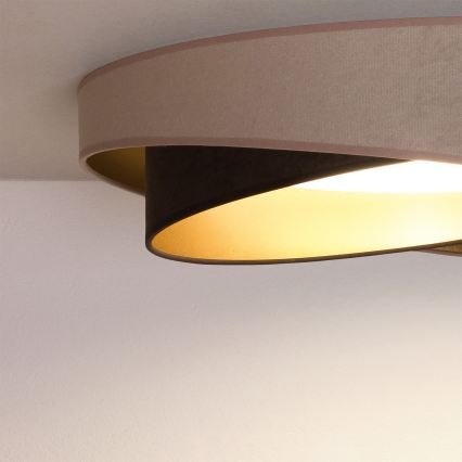 BRILAGI - LED dimeriuojamas lubų šviestuvas VELVET TWIST LED/36W/230V 3000-6000K skersm. 65 cm Wi-Fi Tuya Beacon smėlinė/ruda/auksinė + nuotolinis valdymas