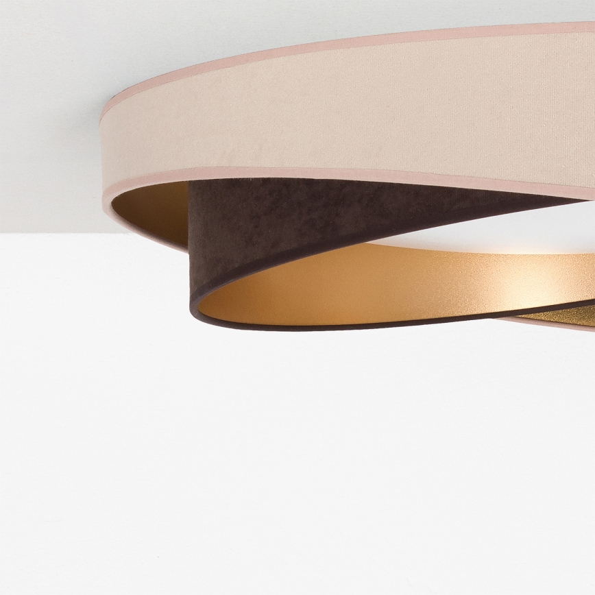 BRILAGI - LED dimeriuojamas lubų šviestuvas VELVET TWIST LED/36W/230V 3000-6000K skersm. 65 cm Wi-Fi Tuya Beacon smėlinė/ruda/auksinė + nuotolinis valdymas