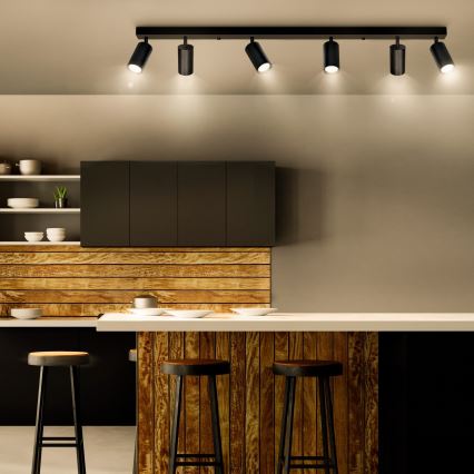 Brilagi - LED RGBW dimeriuojamas kryptinis šviestuvas SELE 6xGU10/6,5W/230V 2700-6500K juodas