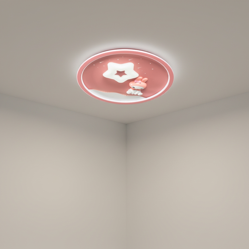 Brilagi - dimeriuojamas LED vaikų lubų šviestuvas BUNNY LED/83W/230V 3000-6000K skersmuo 49 cm + nuotolinis valdymas