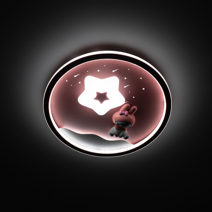 Brilagi - dimeriuojamas LED vaikų lubų šviestuvas BUNNY LED/83W/230V 3000-6000K skersmuo 49 cm + nuotolinis valdymas