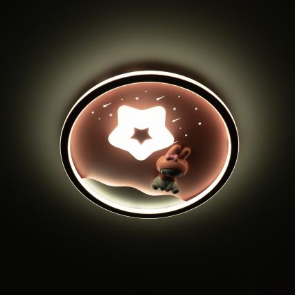 Brilagi - dimeriuojamas LED vaikų lubų šviestuvas BUNNY LED/83W/230V 3000-6000K skersmuo 49 cm + nuotolinis valdymas