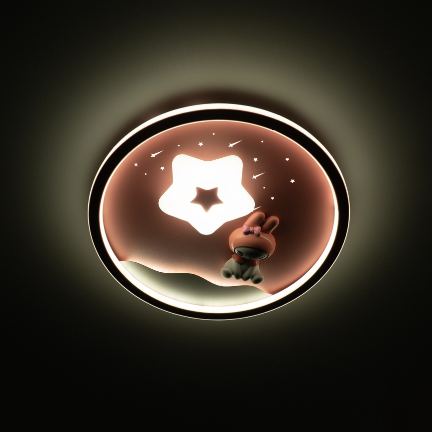 Brilagi - dimeriuojamas LED vaikų lubų šviestuvas BUNNY LED/83W/230V 3000-6000K skersmuo 49 cm + nuotolinis valdymas