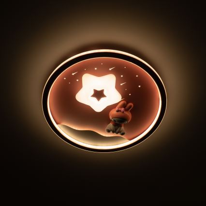 Brilagi - dimeriuojamas LED vaikų lubų šviestuvas BUNNY LED/83W/230V 3000-6000K skersmuo 49 cm + nuotolinis valdymas