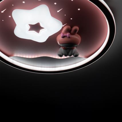 Brilagi - dimeriuojamas LED vaikų lubų šviestuvas BUNNY LED/83W/230V 3000-6000K skersmuo 49 cm + nuotolinis valdymas