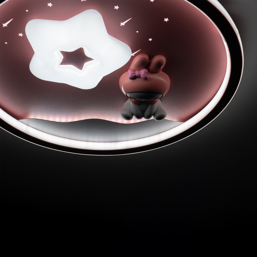 Brilagi - dimeriuojamas LED vaikų lubų šviestuvas BUNNY LED/83W/230V 3000-6000K skersmuo 49 cm + nuotolinis valdymas