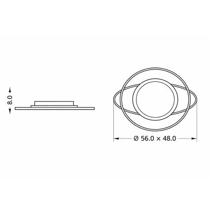 Brilagi - LED reguliuojamo ryškumo vaikų lubinis šviestuvas ASTRO LED/68W/230V 3000-6000K + nuotolinis valdymas