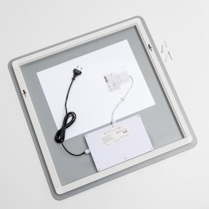 Brilagi - LED vonios šildomas veidrodis DIANA LED/17W/230V 60x60 cm IP44 CRI 90 dimeriuojamas + CCT