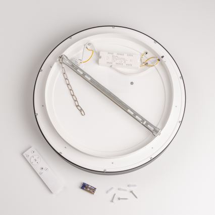 Brilagi - LED reguliuojamas lubinis šviestuvas FALCON LED/80W/230V 3000-6500K, skersmuo 60 cm, juodas + nuotolinio valdymo pultas