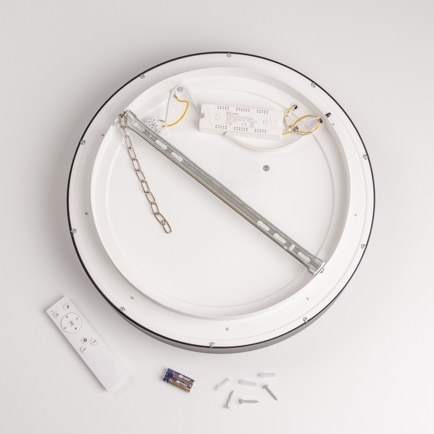 Brilagi - LED reguliuojamas lubinis šviestuvas FALCON LED/80W/230V 3000-6500K, skersmuo 60 cm, juodas + nuotolinio valdymo pultas