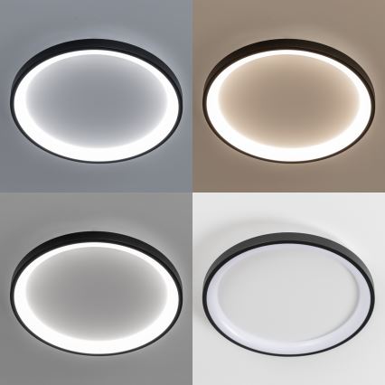 Brilagi - Dimeriuojamas LED lubinis šviestuvas FALCON SLIM LED/42W/230V 3000-6500K skersmuo 50 cm juodas + nuotolinis valdymas