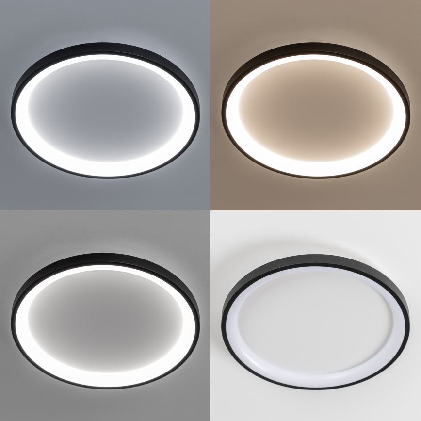 Brilagi - Dimeriuojamas LED lubinis šviestuvas FALCON SLIM LED/42W/230V 3000-6500K skersmuo 50 cm juodas + nuotolinis valdymas