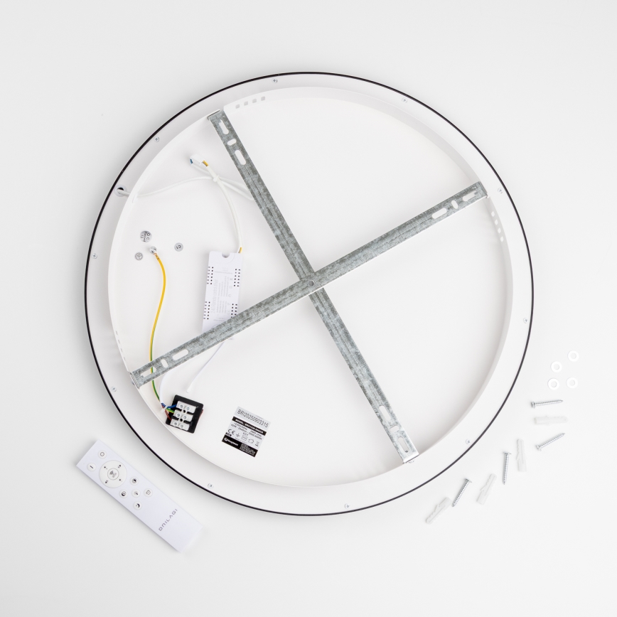 Brilagi - Dimeriuojamas LED lubinis šviestuvas FALCON SLIM LED/42W/230V 3000-6500K skersmuo 50 cm juodas + nuotolinis valdymas