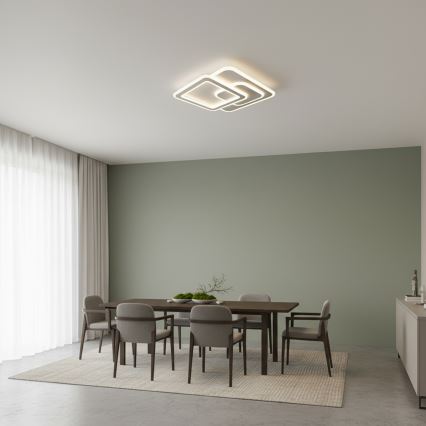 Brilagi - reguliuojamas LED lubinis šviestuvas MODERN LED/80W/230V 3000-6000K 52,5x52,5 cm + su nuotoliniu pultu