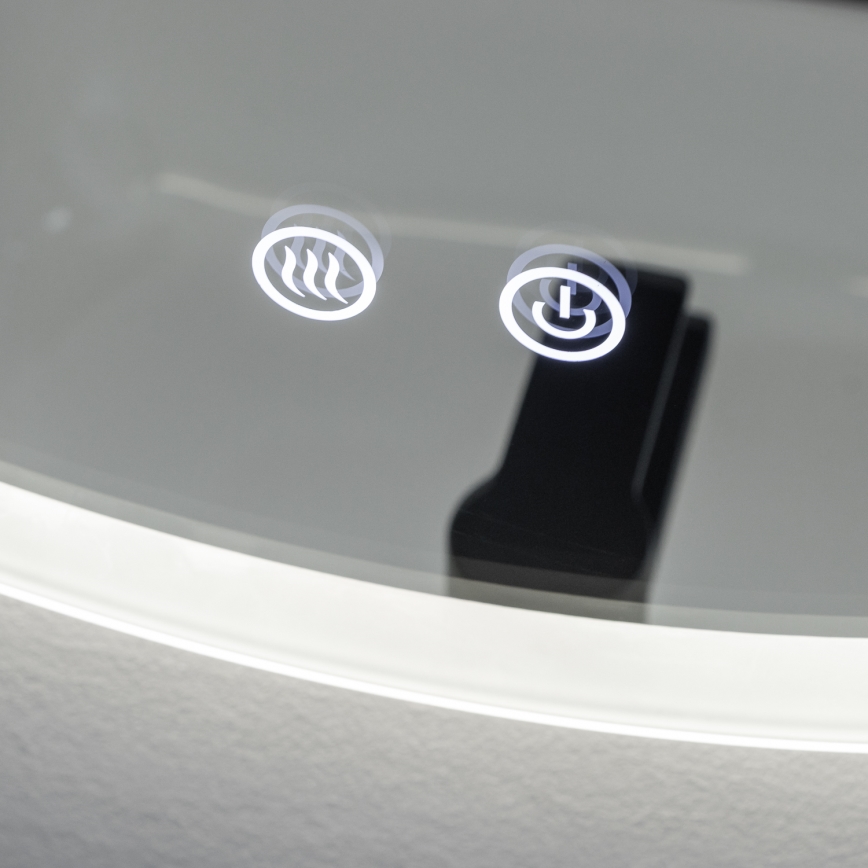 Brilagi - LED vonios kambario šildomas veidrodis CLARA ECO LED/12W/230V skersmuo 60 cm IP44 CRI 90 dimeriuojamas + CCT