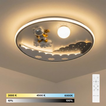 Brilagi - reguliuojamas vaikiškas lubinis LED šviestuvas ASTRO LED/68W/230V 3000-6000K, skersmuo 49 cm + nuotolinis valdymas