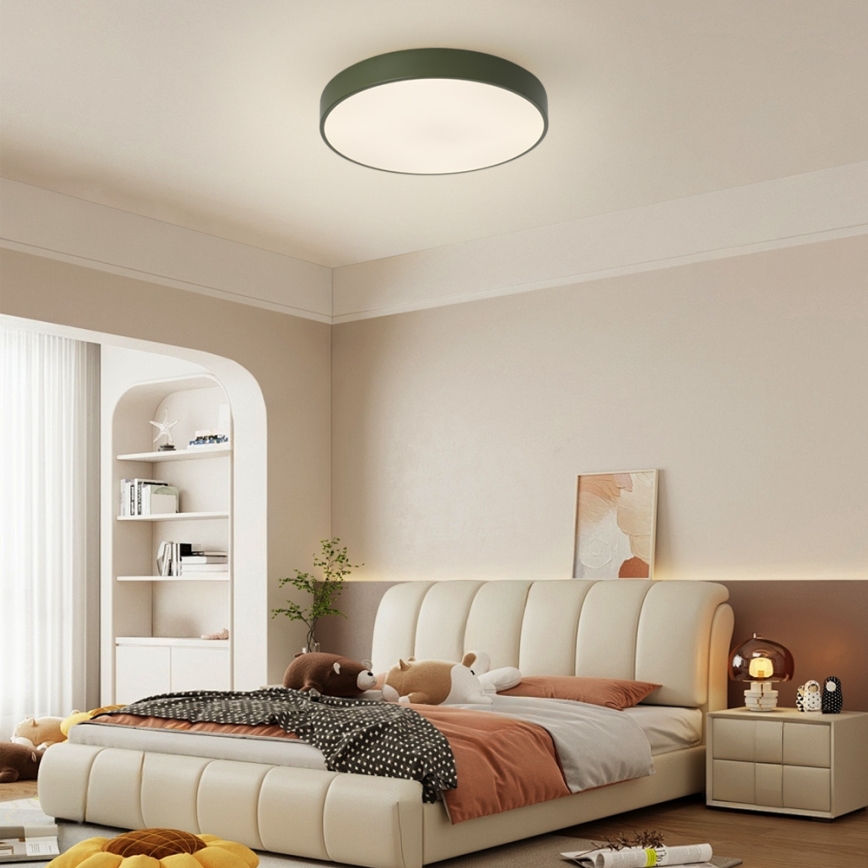 Brilagi - dimeriuojamas LED lubų šviestuvas POOL LED/48W/230V 3000-6000K Ø 40 cm, žalios spalvos, su nuotoliniu valdymu