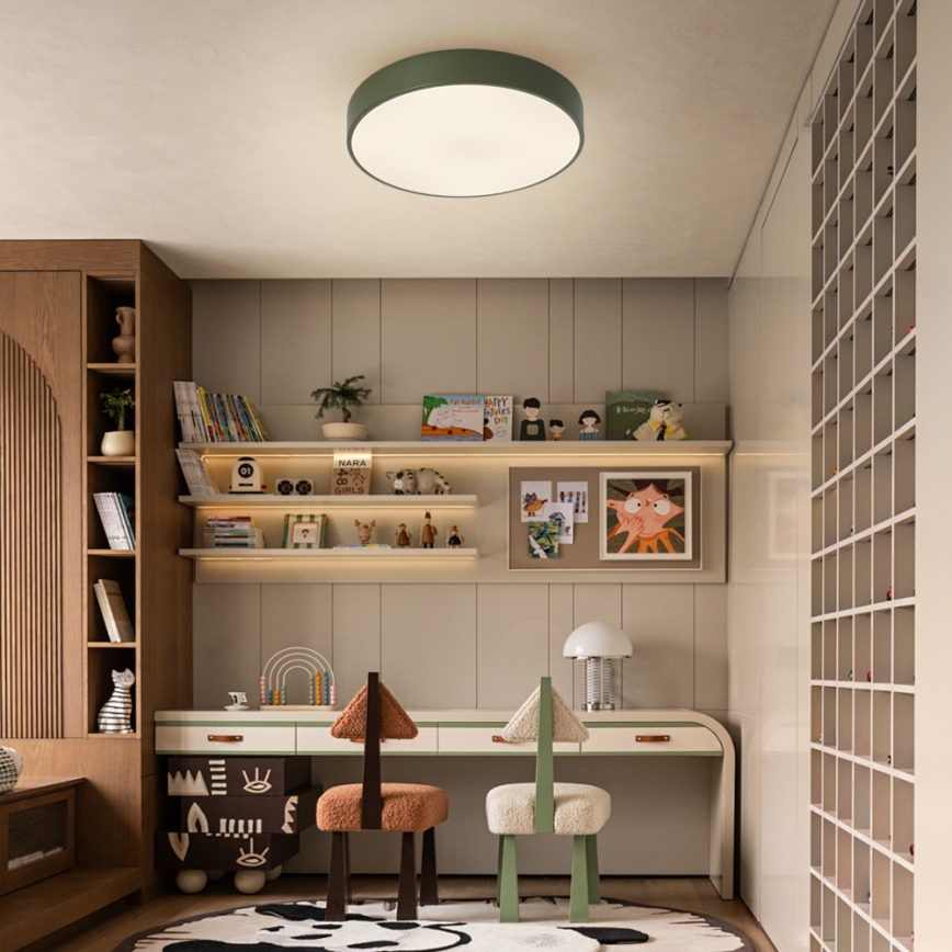 Brilagi - dimeriuojamas LED lubų šviestuvas POOL LED/48W/230V 3000-6000K Ø 40 cm, žalios spalvos, su nuotoliniu valdymu