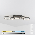 BRILAGI - Reguliuojamo ryškumo LED lubinis šviestuvas RINGO LED/34W/230V 3000-6000K 28x84 cm juodas + nuotolinis pultelis