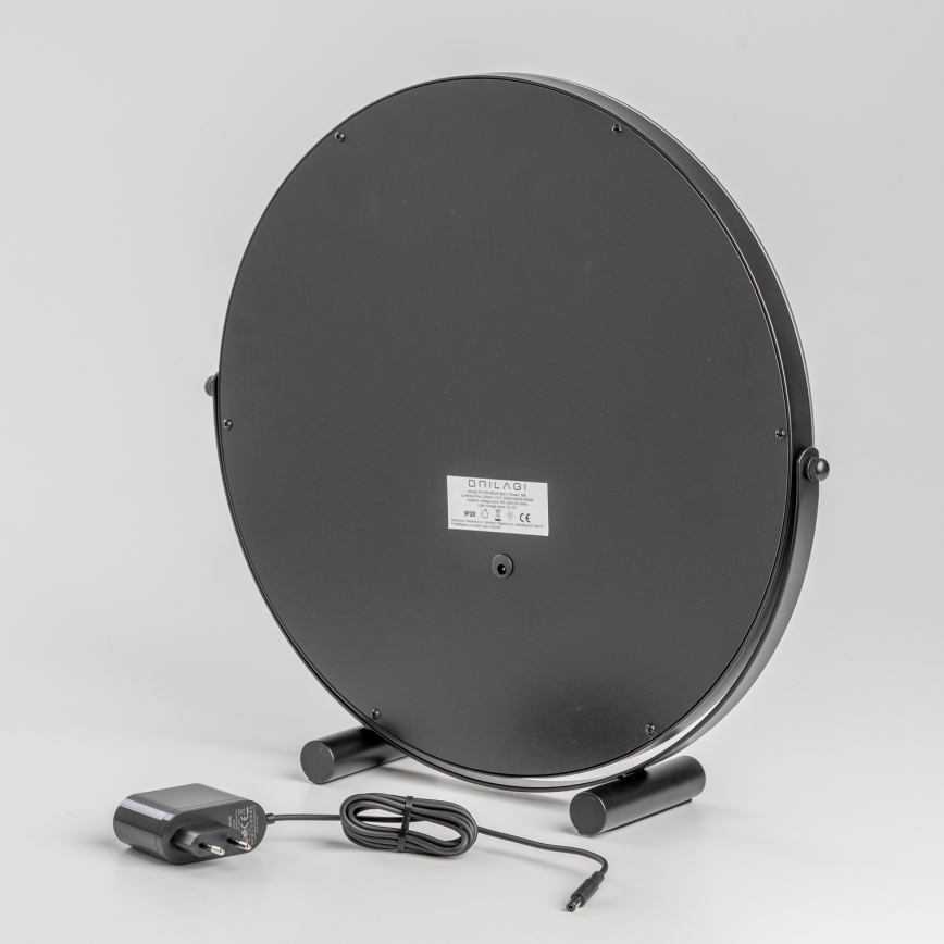 BRILAGI - reguliuojamo ryškumo LED makiažo veidrodis CALIFORNIA LED/17W/230V 3000/4000/6500K skersmuo 42 cm juodas
