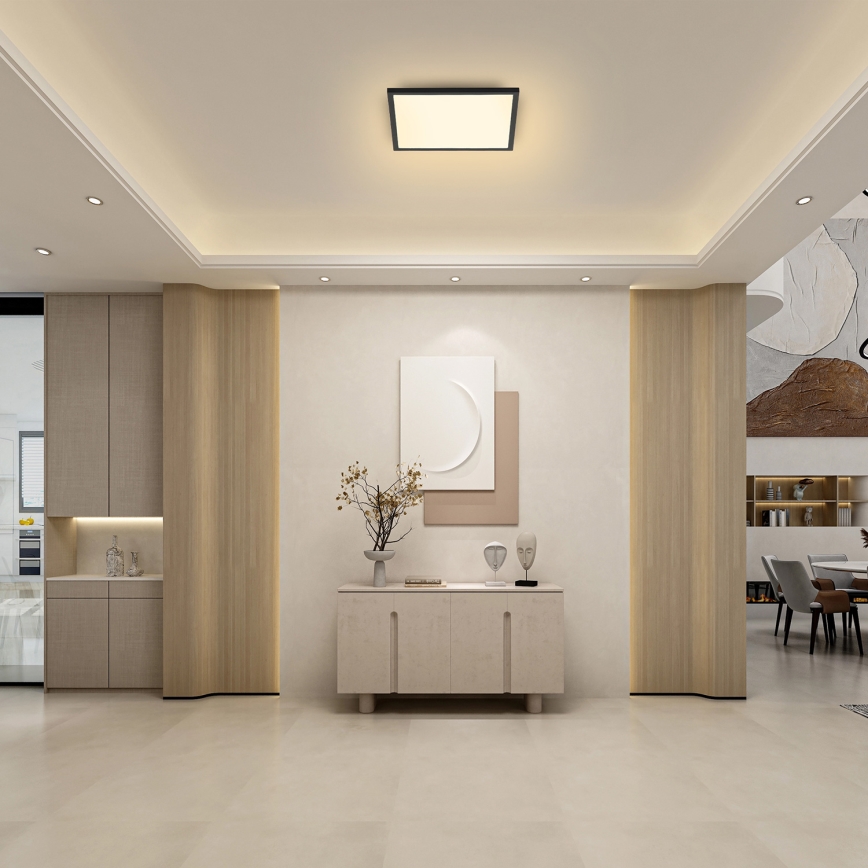 BRILAGI - Dimeriuojamas LED lubinis šviestuvas SLIMFRAME LED/25W/230V 30x30 cm 3000-6000K juoda + nuotolinis valdymas