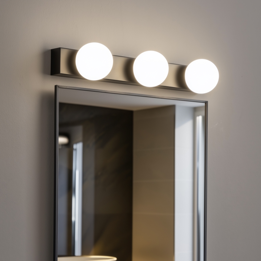 BRILAGI - Komplektas 2x LED sieninis vonios šviestuvas HOLLYWOOD 3xLED/3W/230V 39 cm IP44 juodas