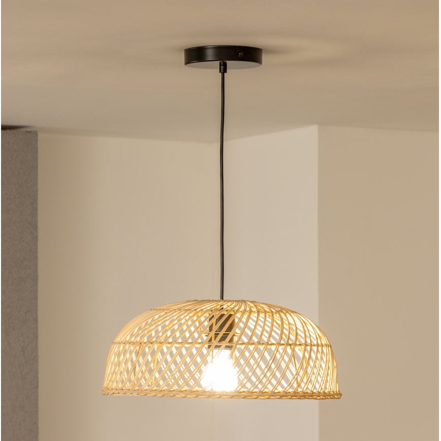 Brilagi - rotanginis LED pakabinamas šviestuvas ant laido CERIA BOHO 1xE27/40W/230V, skersmuo 40 cm