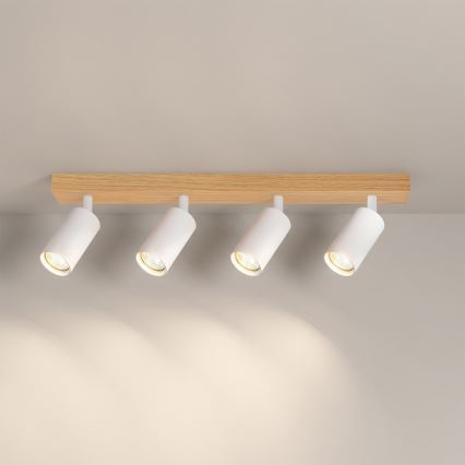 Brilagi - SELE taškinis šviestuvas 4xGU10/30W/230V baltas/ąžuolo dekoras