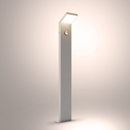 Brilagi - LED lauko šviestuvas su jutikliu RIANO LED/8W/230V sidabrinis IP65