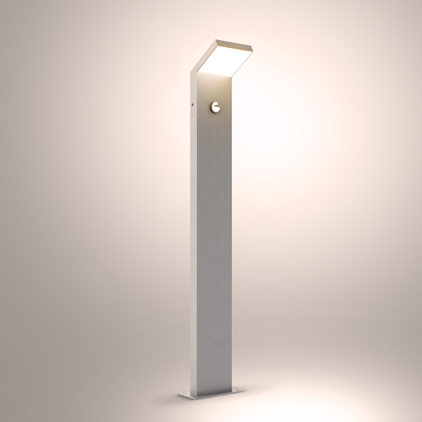 Brilagi - LED lauko šviestuvas su jutikliu RIANO LED/8W/230V sidabrinis IP65
