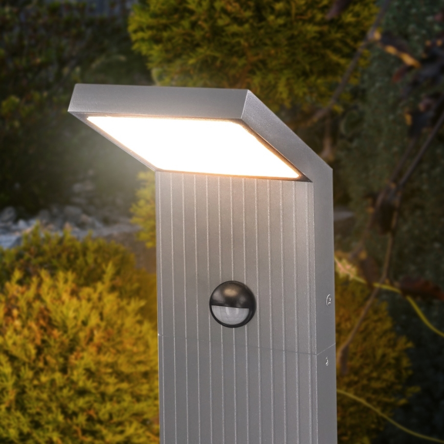 Brilagi - LED lauko šviestuvas su jutikliu RIANO LED/8W/230V sidabrinis IP65