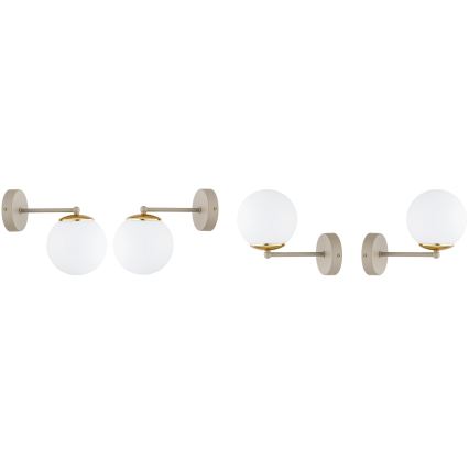 Brilagi - sieninė lempa 1xE27/60W/230V smėlio spalvos/auksinė