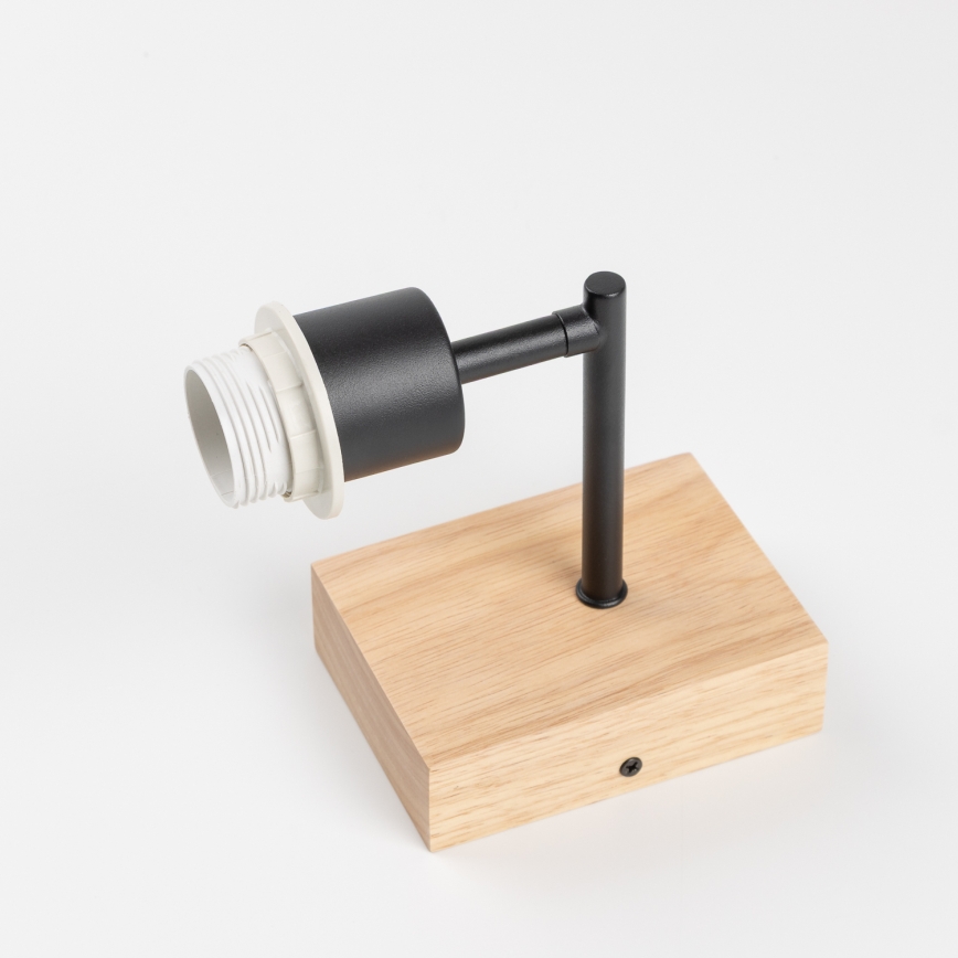 BRILAGI - Vaikiškas sieninis šviestuvas BOBO WOOD 1xE27/25W/230V ąžuolas/juoda/bėžinė/taškučiai