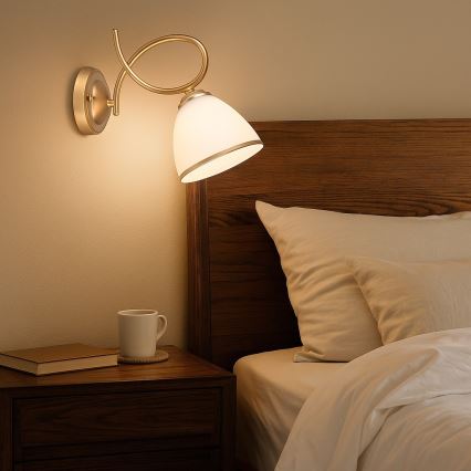 Brilagi - sieninė lempa FRED 1xE27/60W/230V auksinė