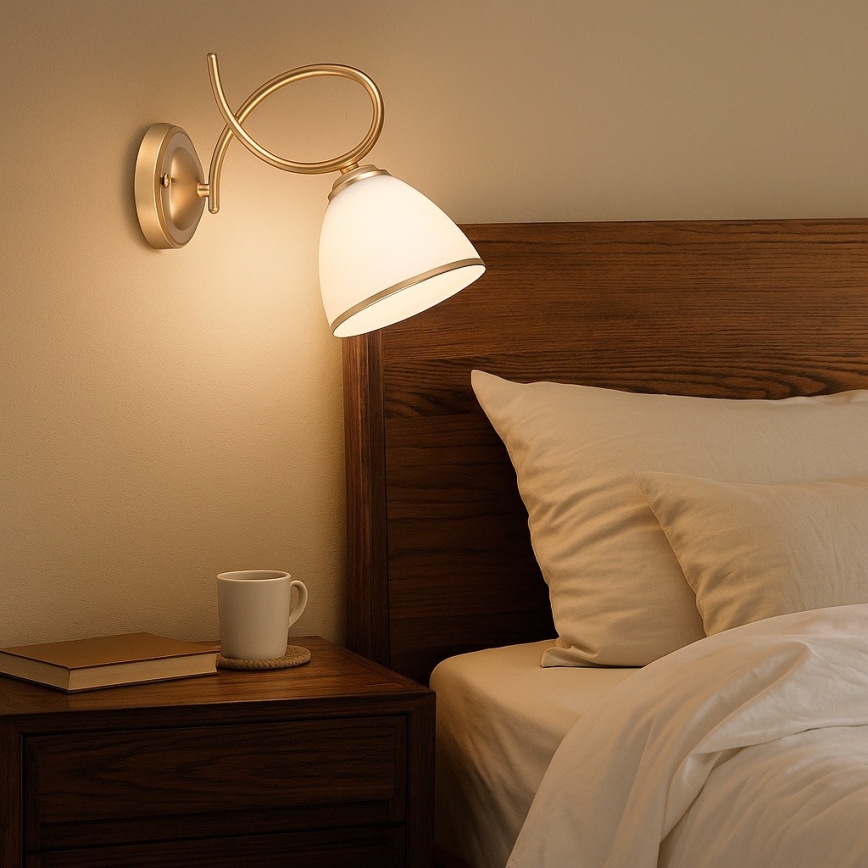 Brilagi - sieninė lempa FRED 1xE27/60W/230V auksinė