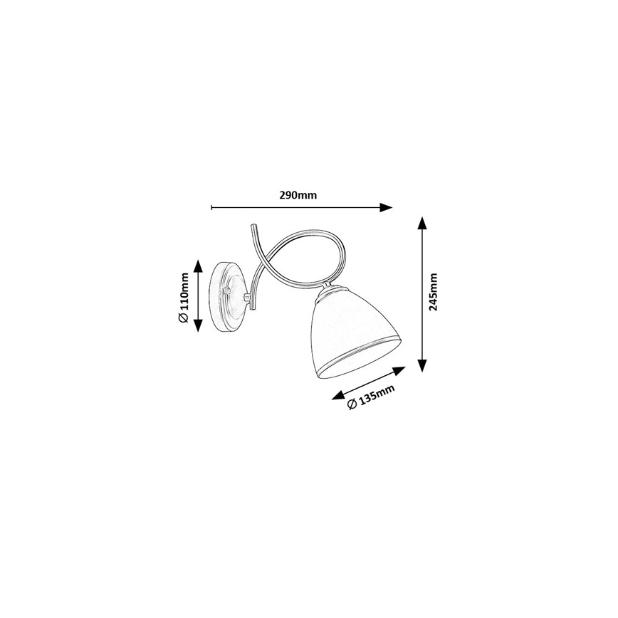 Brilagi - sieninė lempa FRED 1xE27/60W/230V auksinė
