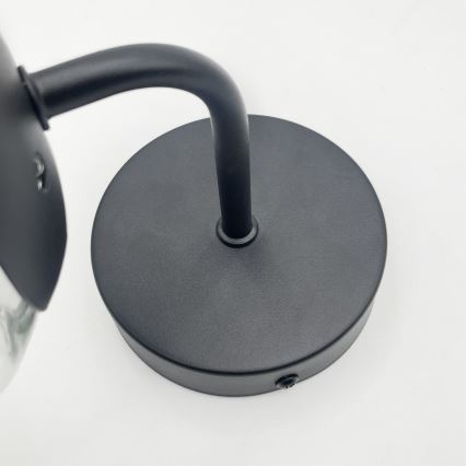 Brilagi - Sieninė lempa MALIVA 1xE14/15W/230V juoda/skaidri