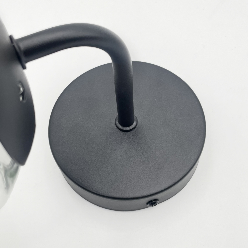 Brilagi - Sieninė lempa MALIVA 1xE14/15W/230V juoda/skaidri