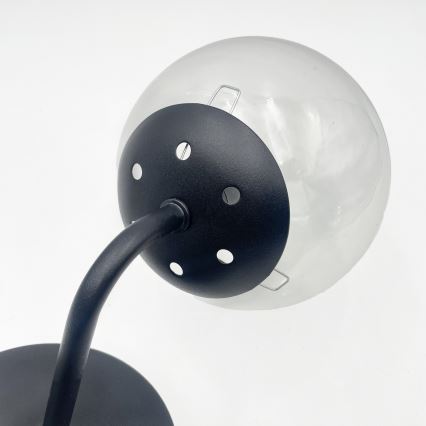 Brilagi - Sieninė lempa MALIVA 1xE14/15W/230V juoda/skaidri